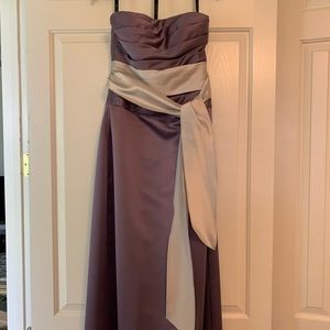 Bill Levkoff satin bridesmaid dress style #860
